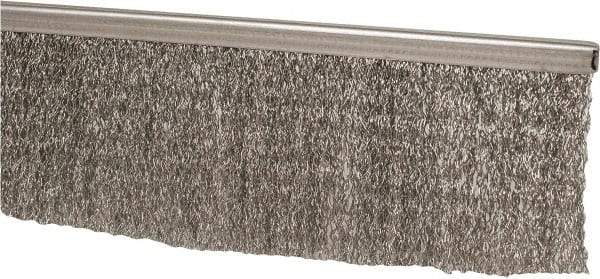 PRO-SOURCE - 5/16" Back Strip Brush Width, Stainless Steel Back Strip Brush - 3" Bristle Length, Stainless Steel, 36" OAL - Industrial Tool & Supply