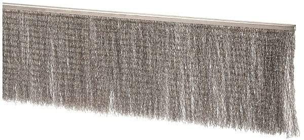 PRO-SOURCE - 5/16" Back Strip Brush Width, Stainless Steel Back Strip Brush - 6" Bristle Length, Stainless Steel, 36" OAL - Industrial Tool & Supply