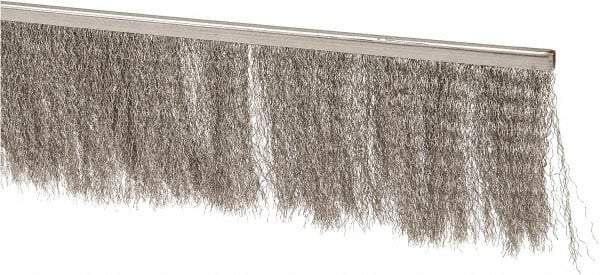 PRO-SOURCE - 5/16" Back Strip Brush Width, Stainless Steel Back Strip Brush - 4" Bristle Length, Stainless Steel, 72" OAL - Industrial Tool & Supply