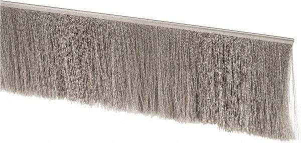 PRO-SOURCE - 1/2" Back Strip Brush Width, Stainless Steel Back Strip Brush - 4" Bristle Length, Stainless Steel, 72" OAL - Industrial Tool & Supply