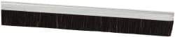 PRO-SOURCE - 1/2" Back Strip Brush Width, Metal Back Horsehair Strip Brush - 1" Bristle Length, Horsehair, 72" OAL - Industrial Tool & Supply