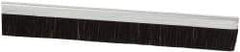 PRO-SOURCE - 1/2" Back Strip Brush Width, Metal Back Horsehair Strip Brush - 1" Bristle Length, Horsehair, 72" OAL - Industrial Tool & Supply