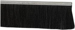 PRO-SOURCE - 1/2" Back Strip Brush Width, Metal Black Nylon Strip Brush - 4" Bristle Length, Nylon, 36" OAL - Industrial Tool & Supply