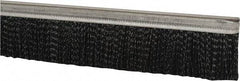 PRO-SOURCE - 1/2" Back Strip Brush Width, Metal Black Nylon Strip Brush - 2" Bristle Length, Nylon, 72" OAL - Industrial Tool & Supply