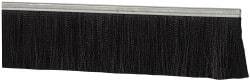 PRO-SOURCE - 1/2" Back Strip Brush Width, Metal Black Nylon Strip Brush - 4" Bristle Length, Nylon, 72" OAL - Industrial Tool & Supply