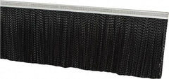 PRO-SOURCE - 1/2" Back Strip Brush Width, Metal Black Nylon Strip Brush - 5" Bristle Length, Nylon, 72" OAL - Industrial Tool & Supply