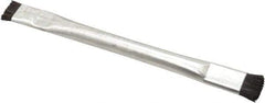 Made in USA - 3/8" Long Horsehair Acid Brush - 5" Overall Length, Cadmium Plated Handle, For Use with Caustic & Acid Base Solutions - Exact Industrial Supply