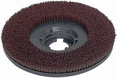 Made in USA - 13" Diam Scrubbing Brush - 11" Machine, 1-1/2" Trim Length, Polypropylene - Industrial Tool & Supply