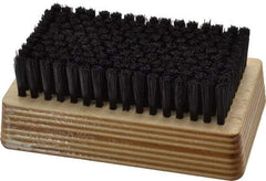 Made in USA - 3/4" Bristle Length, Synthetic Cleaning & Finishing Brush - 4-1/4" Long x 2-1/2" Wide Head, 4-1/4" OAL, Hardwood Block - Industrial Tool & Supply