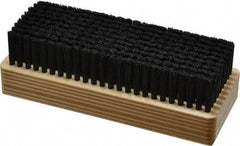Made in USA - 1" Bristle Length, Synthetic Cleaning & Finishing Brush - 6-1/2" Long x 2-3/8" Wide Head, 6" OAL, Hardwood Block - Industrial Tool & Supply