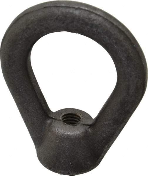 Made in USA - 2,700 Lb Capacity, M8x1.25 Thread, Carbon Steel Heavy Duty Lifting Eye Nut - Grade C-1030, 2.5" Long x 2-1/2" High, 1-1/4" Inside & 2" Outside Eye Diam, 7/8" Bell/Base Width - Industrial Tool & Supply