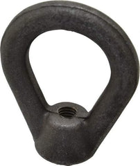 Made in USA - 2,700 Lb Capacity, M8x1.25 Thread, Carbon Steel Heavy Duty Lifting Eye Nut - Grade C-1030, 2.5" Long x 2-1/2" High, 1-1/4" Inside & 2" Outside Eye Diam, 7/8" Bell/Base Width - Industrial Tool & Supply