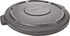 Rubbermaid - Round Lid for Use with 10 Gal Round Trash Cans - Gray, Polyethylene, For 2632 Brute Trash Cans - Industrial Tool & Supply