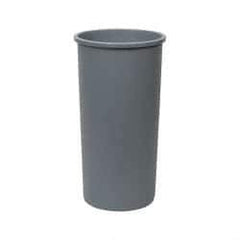 Rubbermaid - 22 Gal Gray Round Trash Can - Polyethylene, 30-1/8" High - Industrial Tool & Supply