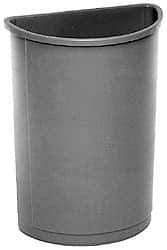 Rubbermaid - 21 Gal Beige Half-Round Trash Can - Polyethylene, 28" High x 21" Long x 11" Wide - Industrial Tool & Supply