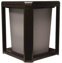 Rubbermaid - 35 Gal Brown Square Trash Can - Polycarbonate, 30-1/2" High x 26" Long x 26" Wide - Industrial Tool & Supply