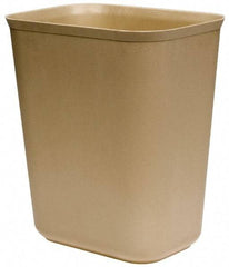 Rubbermaid - 7 Qt Beige Rectangle Trash Can - Fiberglass, 10-3/4" High x 6-3/8" Wide - Industrial Tool & Supply