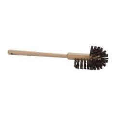 Rubbermaid - 17" OAL Toilet Bowl Brush - Polypropylene Bristles, 1-1/2" Bristle Length, 17" Plastic Handle, Brown - Industrial Tool & Supply