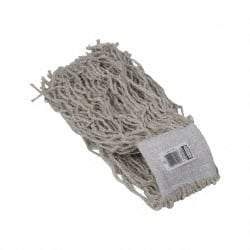 Rubbermaid - White Head Band, Large Cotton #24 Size Cut End Mop Head - 4 Ply, Clamp Jaw & Side Loading Connection, Use for General Purpose - Industrial Tool & Supply