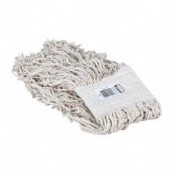 Rubbermaid - White Head Band, X-Large Cotton Roof Brush Cut End Mop Head - 4 Ply, Clamp Jaw & Side Loading Connection, Use for General Purpose - Industrial Tool & Supply