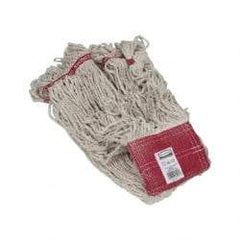 Rubbermaid - 5" Red Head Band, Large Blended Fiber Loop End Mop Head - 4 Ply, Clamp Jaw Connection, Use for General Purpose - Industrial Tool & Supply