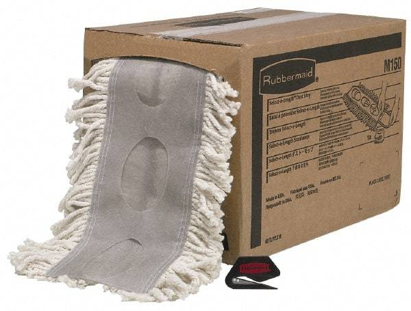 Rubbermaid - 480" Long x 5" Wide Cotton Yarn Duster Cut-to-Length Roll - White - Industrial Tool & Supply