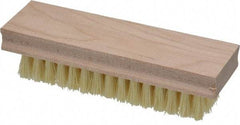 PRO-SOURCE - 6-1/2" OAL Hand & Fingernail Scrub Brush - Tampico Bristles, Hardwood Block - Industrial Tool & Supply