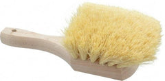 PRO-SOURCE - 2" Bristle Length, Tampico Utility Scrub Brush - 8" OAL, White, Hardwood Block - Industrial Tool & Supply