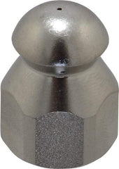 PRO-SOURCE - 4,200 psi Fixed, Stainless Steel, Sewer Pressure Washer Nozzle - 4.5mm Orifice Diam, 1/4" Thread, FPT, Polished - Industrial Tool & Supply