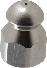 PRO-SOURCE - 4,200 psi Fixed, Stainless Steel, Sewer Pressure Washer Nozzle - 12mm Orifice Diam, 1/4" Thread, FPT, Polished - Industrial Tool & Supply