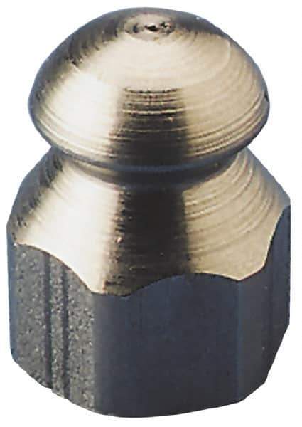 Value Collection - 4,200 psi Fixed, Stainless Steel, Sewer Pressure Washer Nozzle - 7.5mm Orifice Diam, 1/4" Thread, FPT, Polished - Industrial Tool & Supply