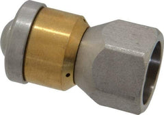 PRO-SOURCE - 3,000 psi Rotating, Stainless Steel, Sewer Pressure Washer Nozzle - 8mm Orifice Diam, 1/4" Thread, FPT, Polished - Industrial Tool & Supply