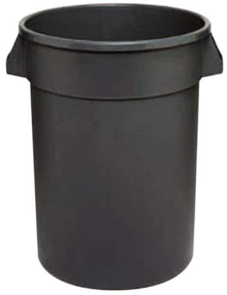 Continental - 44 Gal Gray Round Trash Can - Polyethylene - Industrial Tool & Supply