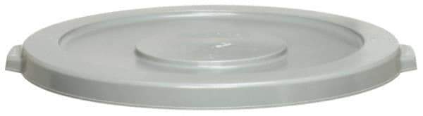 Continental - Round Lid for Use with 44 Gal Round Trash Cans - Gray, Polyethylene, For Huskee Trash Cans - Industrial Tool & Supply