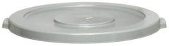 Continental - Round Lid for Use with 44 Gal Round Trash Cans - Gray, Polyethylene, For Huskee Trash Cans - Industrial Tool & Supply