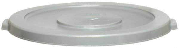 Continental - Round Lid for Use with 32 Gal Round Trash Cans - Gray, Polyethylene, For Huskee Trash Cans - Industrial Tool & Supply