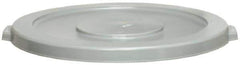 Continental - Round Lid for Use with 32 Gal Round Trash Cans - Gray, Polyethylene, For Huskee Trash Cans - Industrial Tool & Supply