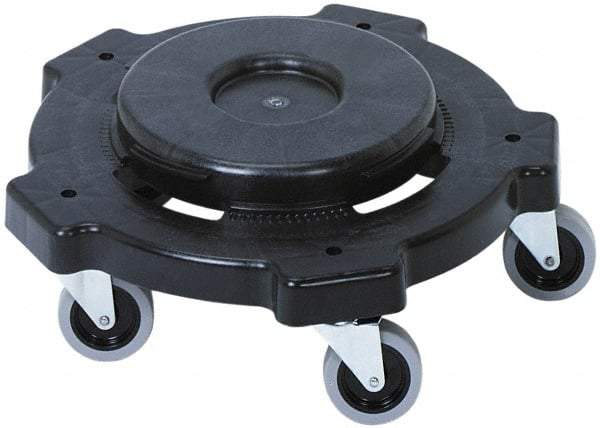Continental - Round Polyethylene Twist-On Trash Can Dolly - Compatible with 20, 32, 44 & 55 Gal Containers, Compatible with Huskee 2000, 3200, 4444, 5500 - Industrial Tool & Supply