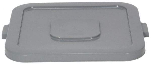 Continental - Square Lid for Use with 48 Gal Square Trash Cans - Gray, Structolene, For Huskee Trash Cans - Industrial Tool & Supply