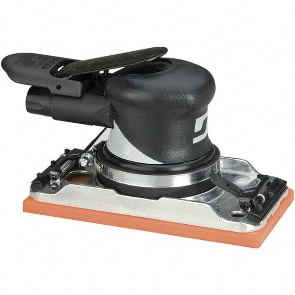 Dynabrade - 10,000 OPM, 16 CFM Air Consumption, Palm Air Orbital Sander - Rectangular Pad, 1/4 NPT Inlet - Industrial Tool & Supply