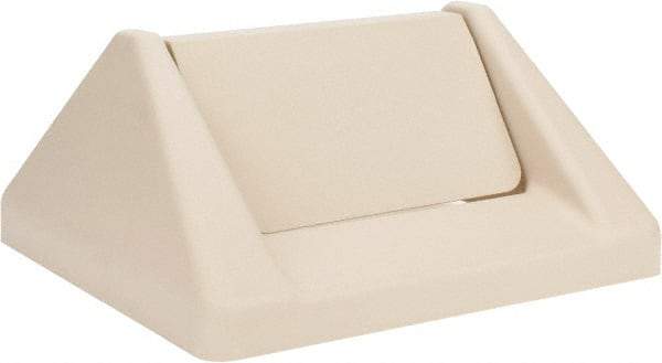 Continental - Square Lid for Use with 25 & 32 Gal Trash Cans - Beige, Polypropylene, For Swingline Trash Cans - Industrial Tool & Supply