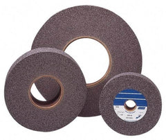 Norton - 3" Diam, 1/2" Face Width, 3/8" Center Hole, Medium Grade, Aluminum Oxide Deburring Wheel - Unitized, Hard Density 8 Grade, 18,100 RPM - Industrial Tool & Supply
