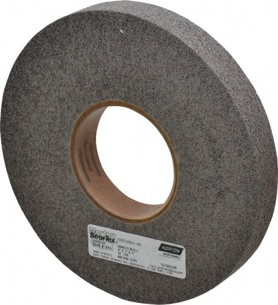 Norton - 8" Diam, 1" Face Width, 3" Center Hole, Fine Grade, Silicon Carbide Deburring Wheel - Convolute, Hard Density 9 Grade, 4,500 RPM - Industrial Tool & Supply