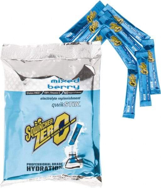 Sqwincher - 0.11 oz Packet Sugar Free Mixed Berry Activity Drink - Powdered, Yields 20 oz - Industrial Tool & Supply