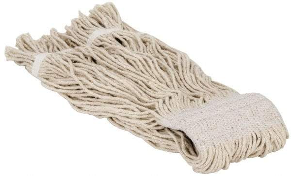 PRO-SOURCE - 5" White Head Band, X-Large Cotton Cut End Mop Head - 4 Ply, Clamp Jaw Connection, Use for General Purpose - Industrial Tool & Supply