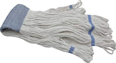 PRO-SOURCE - 5" White Head Band, X-Large Blended Fiber Extra Large #32 Loop End Mop Head - 4 Ply, Clamp Jaw Connection, Use for General Purpose - Industrial Tool & Supply