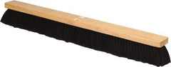 PRO-SOURCE - 30" General Purpose Horsehair Push Broom - 3" Bristle Length, Wood Block, Threaded Handle Connection, Handle Sold Separately - Industrial Tool & Supply