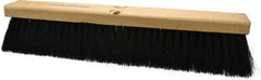 PRO-SOURCE - 18" General Purpose Horsehair Blend Push Broom - 3" Bristle Length, Wood Block, Threaded Handle Connection, Handle Sold Separately - Industrial Tool & Supply