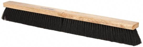 PRO-SOURCE - 30" General Purpose Horsehair Blend Push Broom - 3" Bristle Length, Wood Block, Threaded Handle Connection, Handle Sold Separately - Industrial Tool & Supply