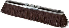 PRO-SOURCE - 18" Rough Surface Polypropylene Push Broom - 3" Bristle Length, Metal Block, Bolt-On Handle Connection - Industrial Tool & Supply